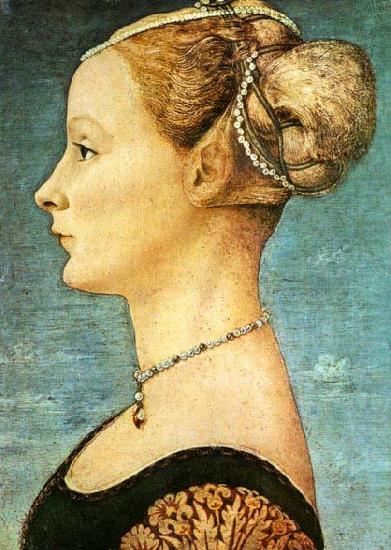 Antonio Pollaiuolo Portrait of a Girl - Panel Museo Poldi Pezzoli china oil painting image
